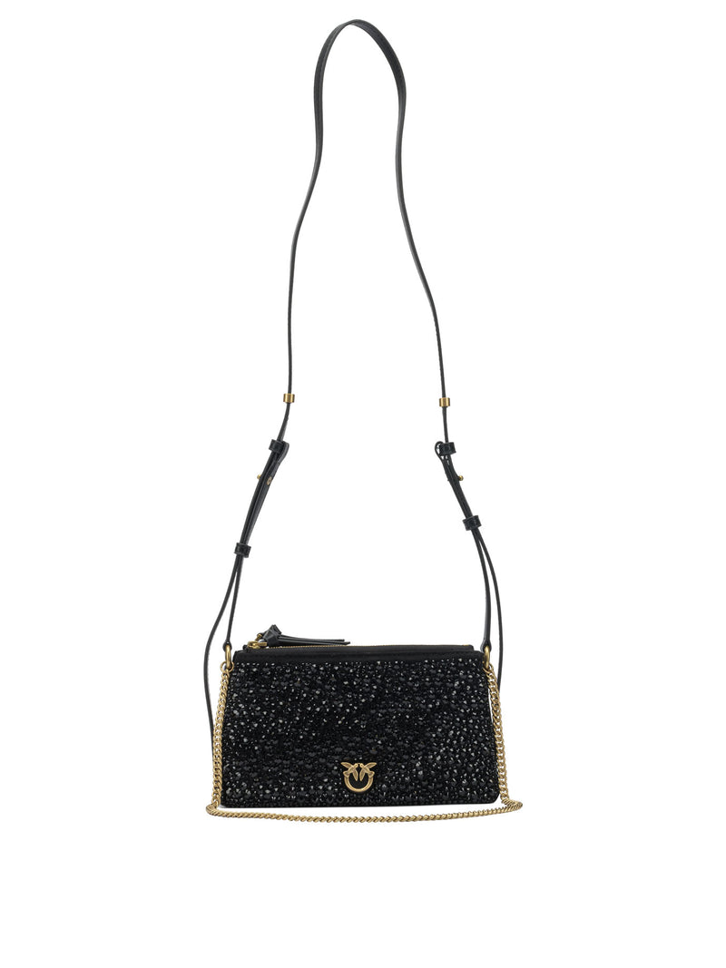 Pinko Pinko Women's Black Leather Crossbody Bag - World Class Fashion