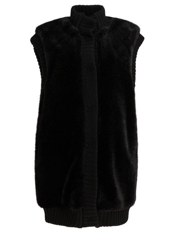 Pinko Sleeveless Faux Fur Jacket