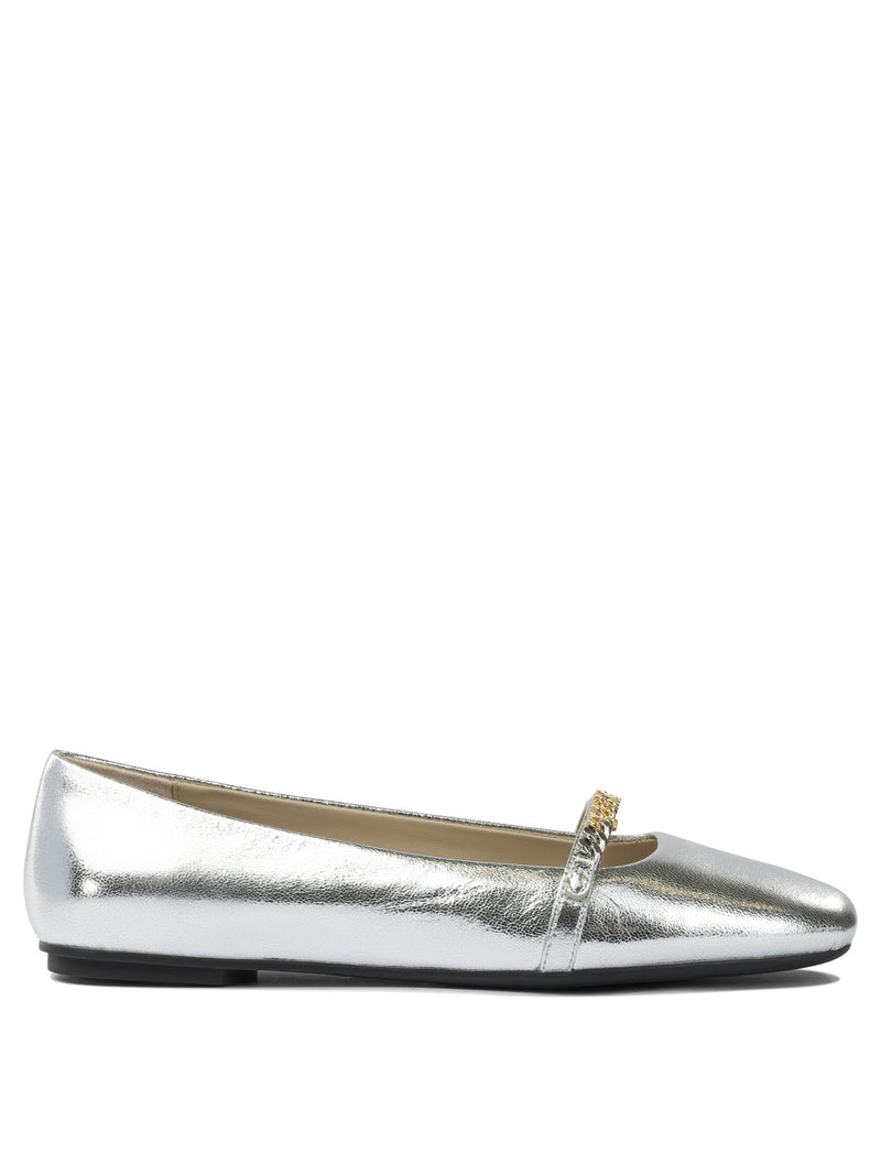 Pinko Pinko Leather Ballet Flats Silver Women - World Class Fashion