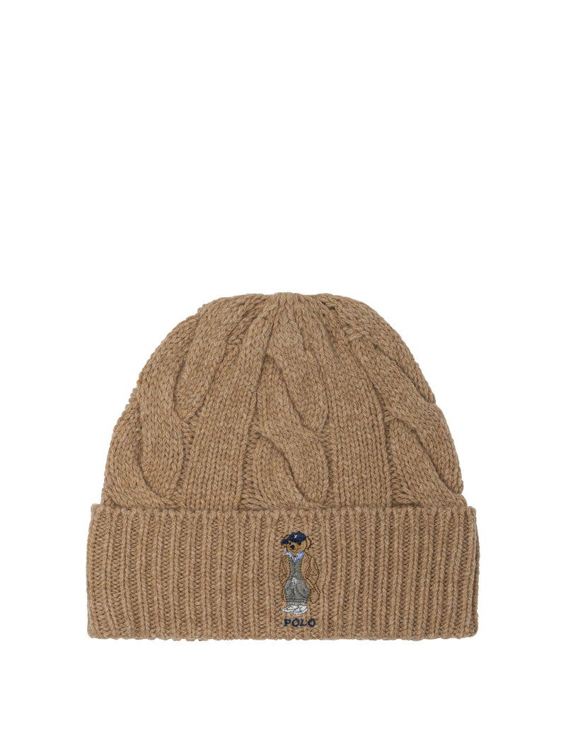 Polo Ralph Lauren Polo Ralph Lauren Polo Bear Beanie Beige Women - World Class Fashion