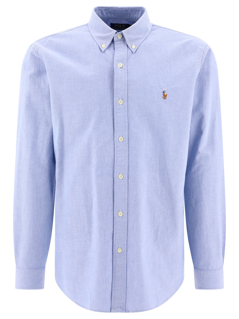 Polo Ralph Lauren Polo Ralph Lauren Oxford Shirt Custom-Fit Blue - World Class Fashion