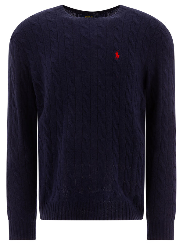 Polo Ralph Lauren Wool And Cashmere Crewneck Sweater With Logo