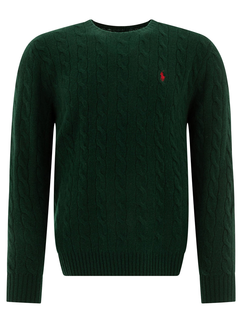 Polo Ralph Lauren Polo Ralph Lauren Suéter de lana y cachemir con cuello redondo, color verde - World Class Fashion