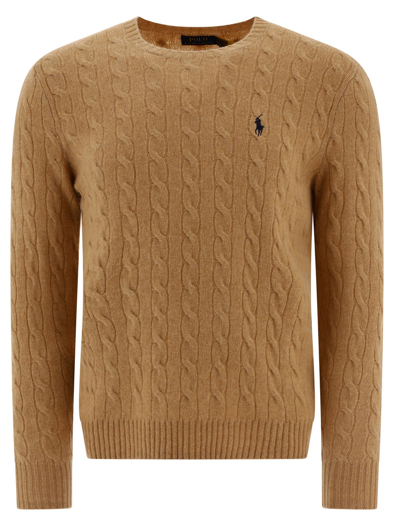 Polo Ralph Lauren Suéter de cuello redondo de lana y cachemir Polo Ralph Lauren color beige - World Class Fashion