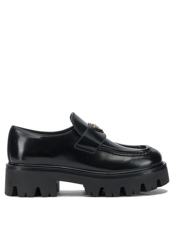 Prada Brushed Leather Loafers