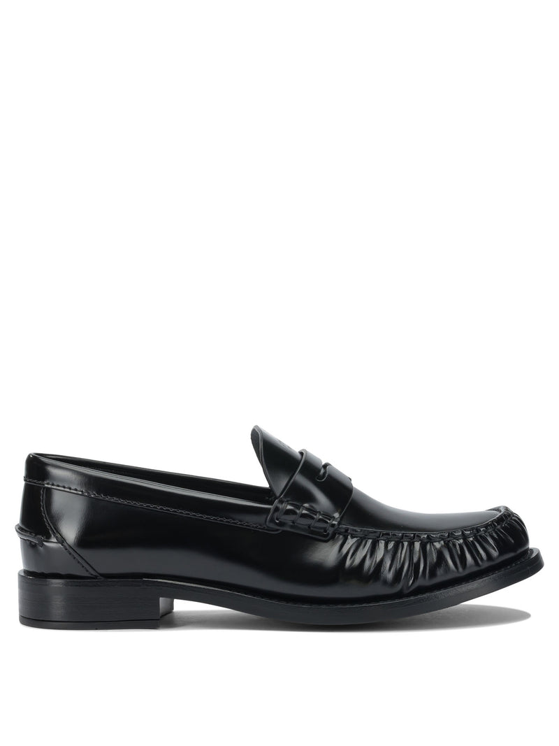 Prada Prada Brushed Leather Loafers - World Class Fashion