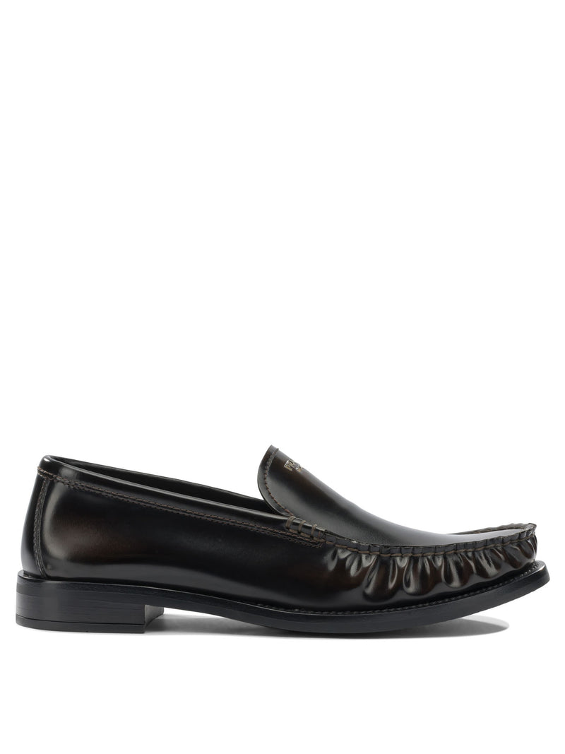 Prada Prada Women Loafers Black Calf Leather - World Class Fashion