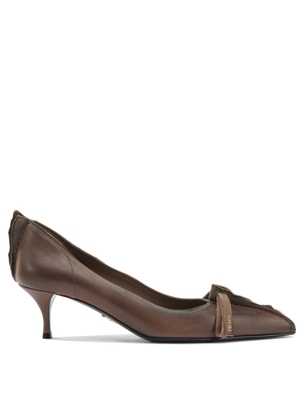 Prada Antique Leather Pumps 55mm