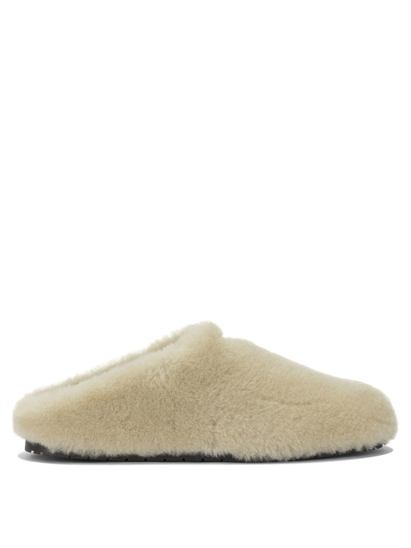 Prada Prada Sheepskin Sabots Beige Women - World Class Fashion
