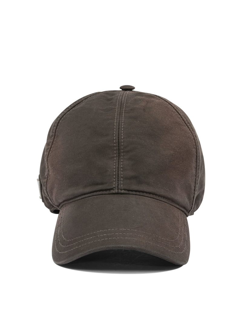 Prada Prada Cotton Trucker Hat Brown Men - World Class Fashion