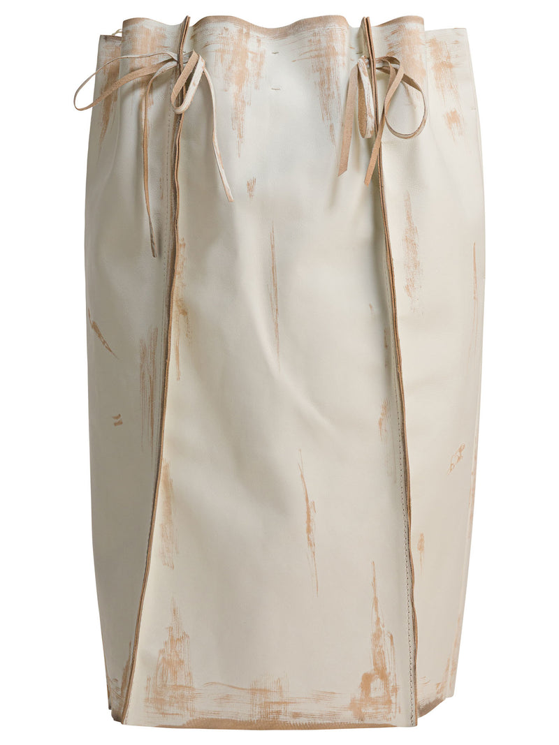 Prada Falda de piel blanca Prada para mujer - World Class Fashion