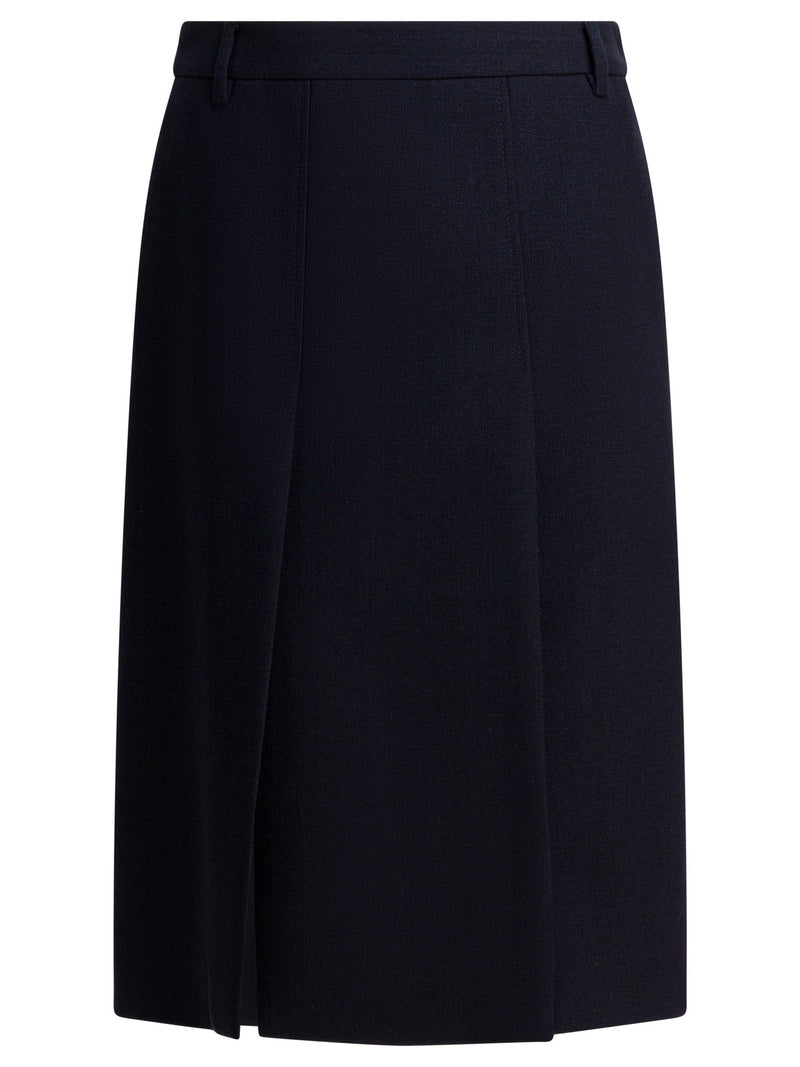 Prada Falda de lana Prada negra para mujer - World Class Fashion