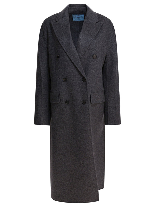 Prada Double-breasted Wool And Cashmere Coat