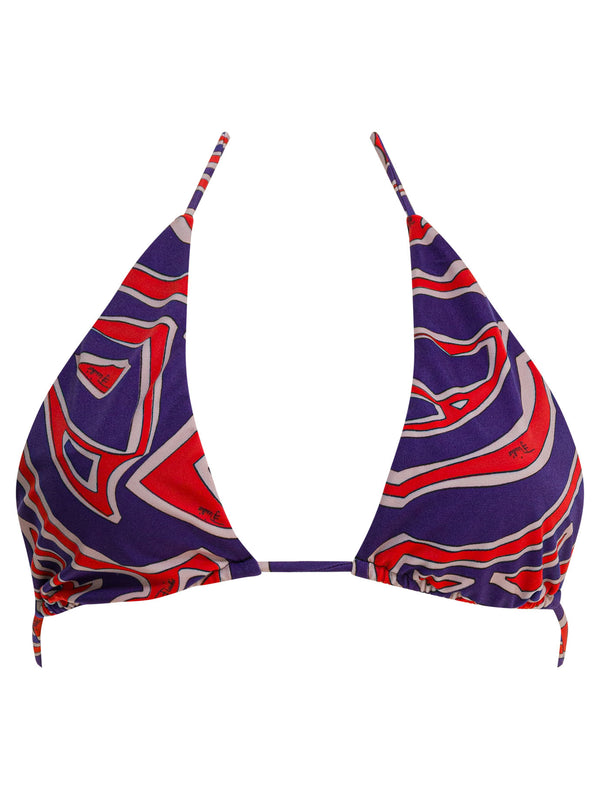 Pucci Triangle Bikini Top With Stamba Labirinto