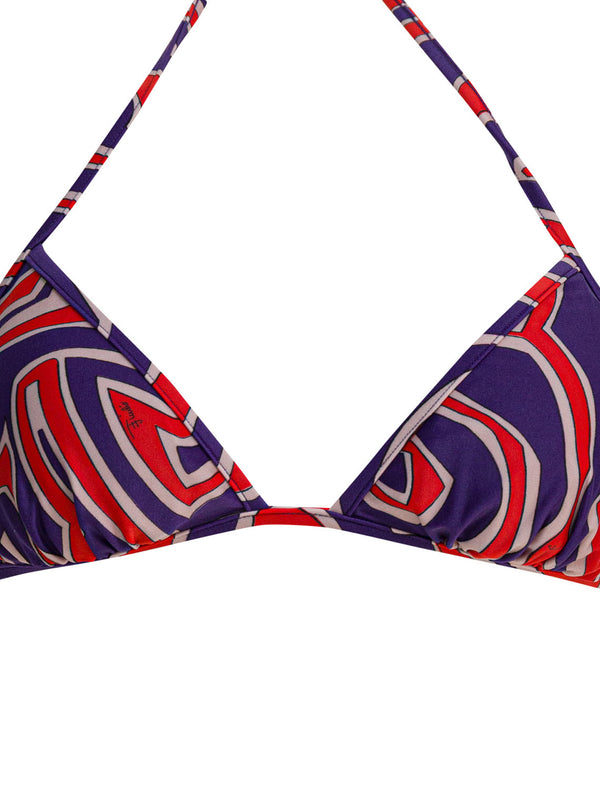 Pucci Labirinto Print Triangle Bikini Top