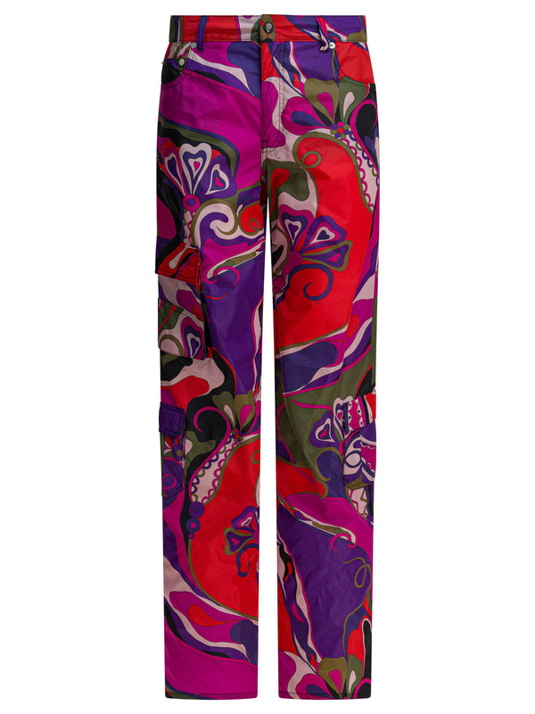 Pucci Cargo Pants With Orchidee Print