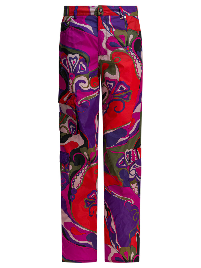 Pucci Pantalón Cargo Pucci Estampado Orquídea Morado para Mujer - World Class Fashion