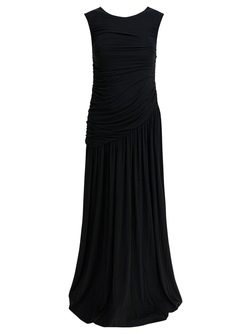 R2W Vestido R2W de tencel y spandex negro para mujer - World Class Fashion