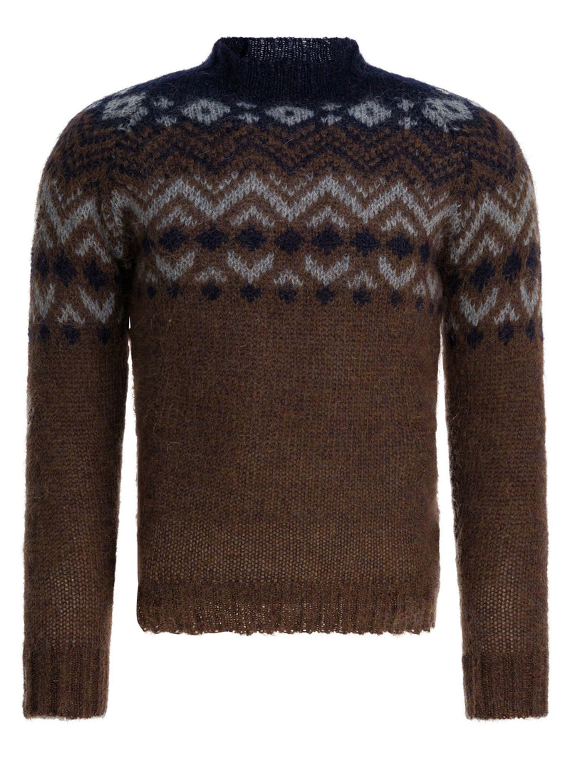 Rakkì Rakkì Robert Crater Crewneck Sweater Brown - World Class Fashion