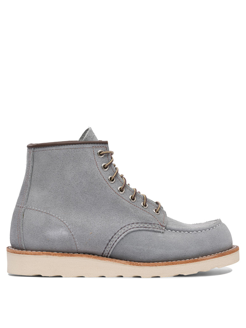 Red Wing Shoes Red Wing Shoes Classic Moc Lace-Up Ankle Boots Light Blue - World Class Fashion
