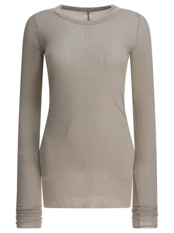 Rick Owens Ribbed Viscose And Wool T-shirt
