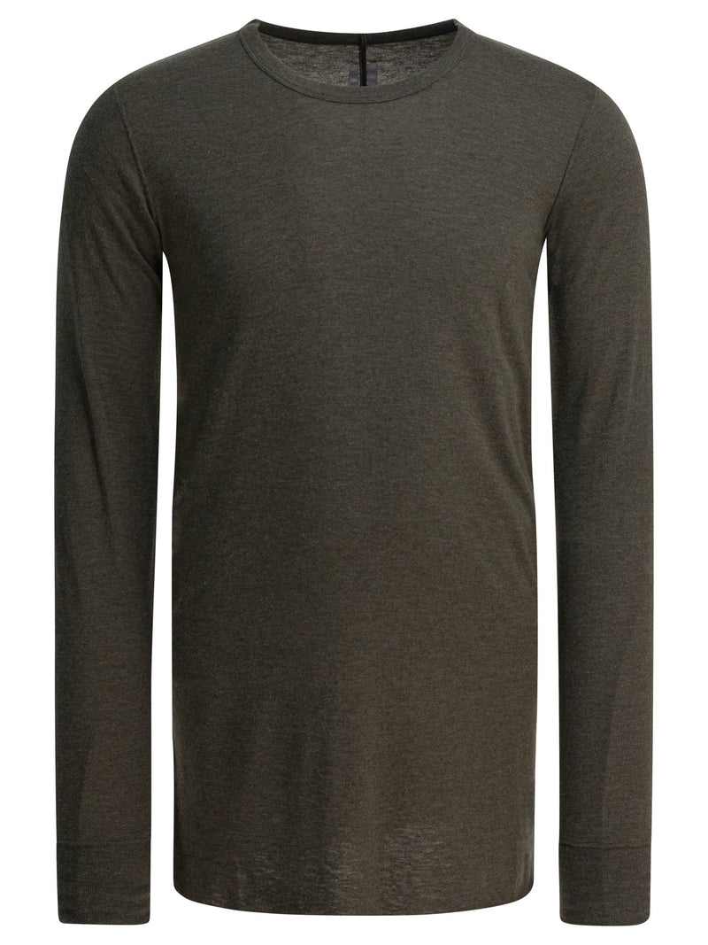 Rick Owens Camiseta de cuello redondo de viscosa verde para hombre Rick Owens - World Class Fashion