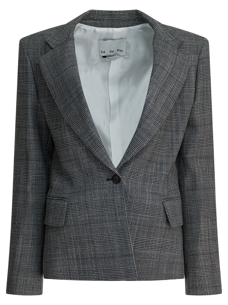 Sa Su Phi Chaqueta de Mujer Gris de Lana y Seda Sa Su Phi W25742GR0950 - World Class Fashion