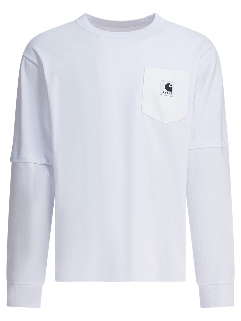 Sacai Sacai Camiseta de algodón Hombre Blanca - World Class Fashion