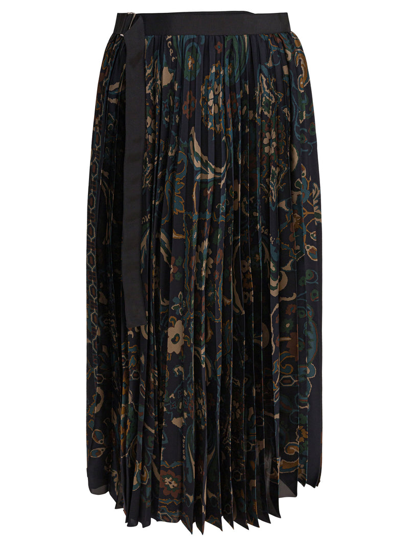 Sacai Sacai Falda Estampado Floral Azul Mujer - World Class Fashion