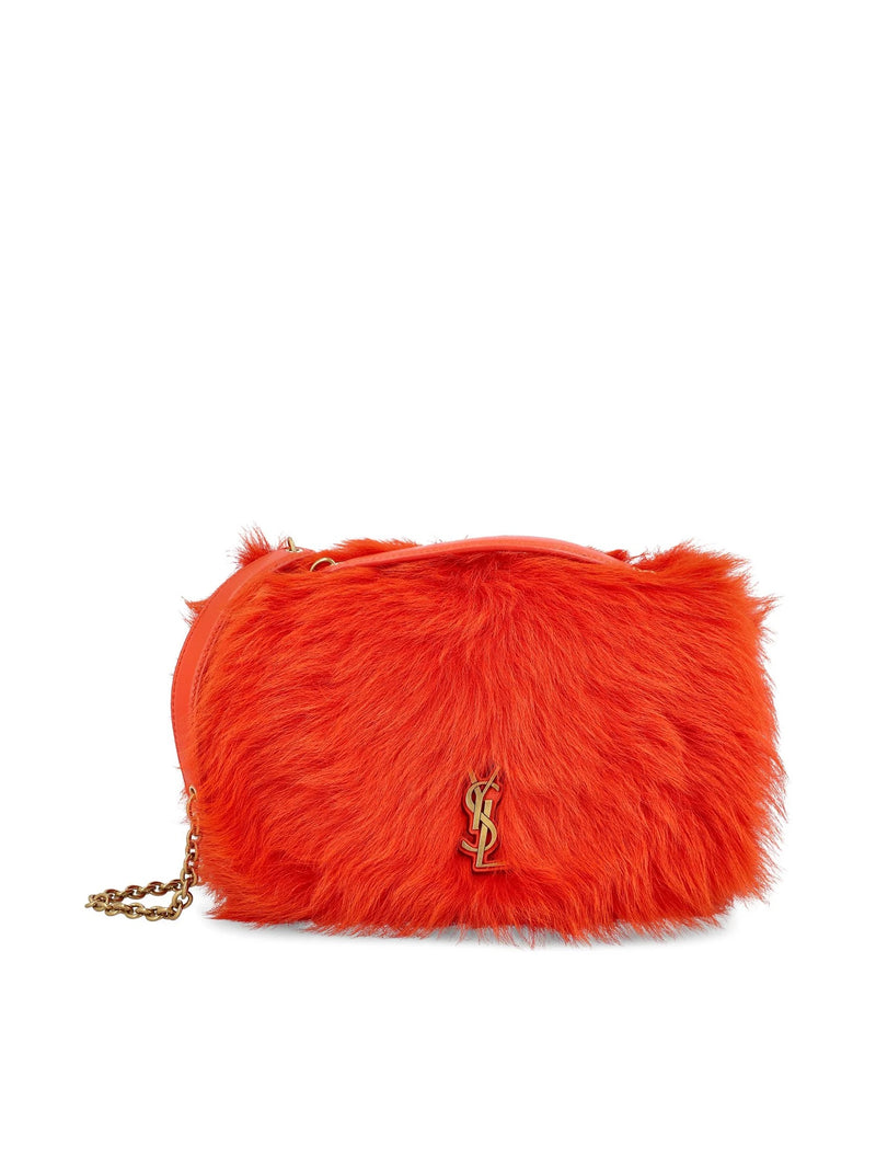 Saint Laurent Saint Laurent Leather Crossbody Bag Orange Women - World Class Fashion