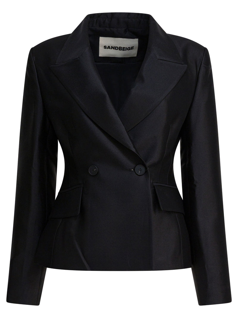 Sandbeige Chaqueta Blazer Karin Negra Arena para Mujer - World Class Fashion