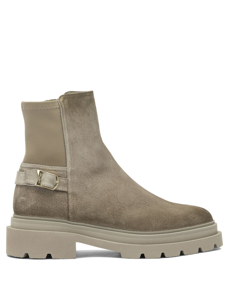 Santoni Botines Santoni de ante beige para mujer - World Class Fashion