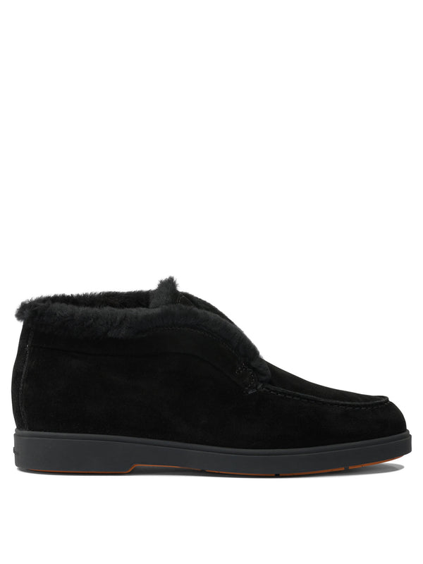 Santoni "desert" Ankle Boots With Fur