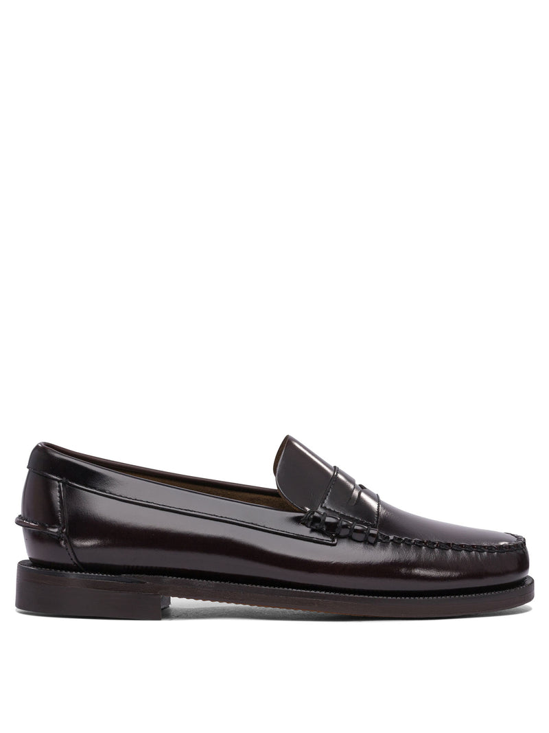 Sebago Mocasines de cuero marrón para hombre Sebago - World Class Fashion