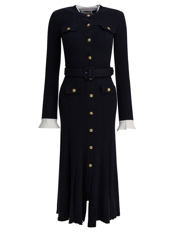 Self-portrait Viscose Knit Midi Dress