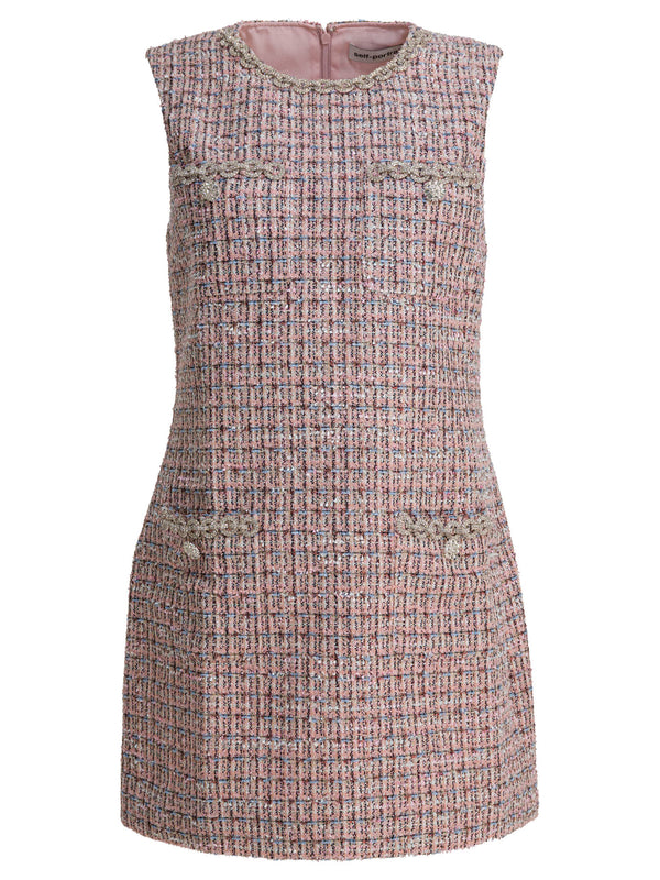 Self-portrait Short Boucle Dress