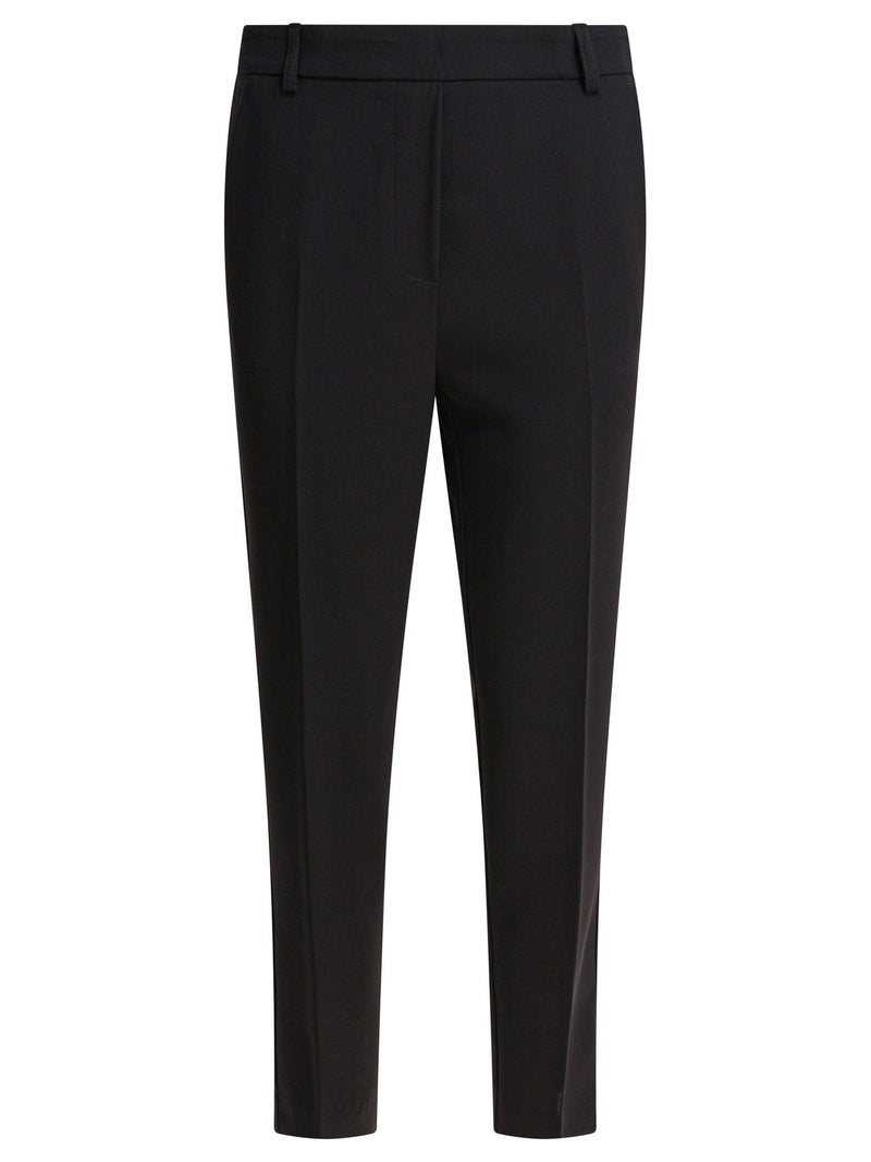 Semper Pantalones Semper Slim Fit Negros para Mujer - World Class Fashion