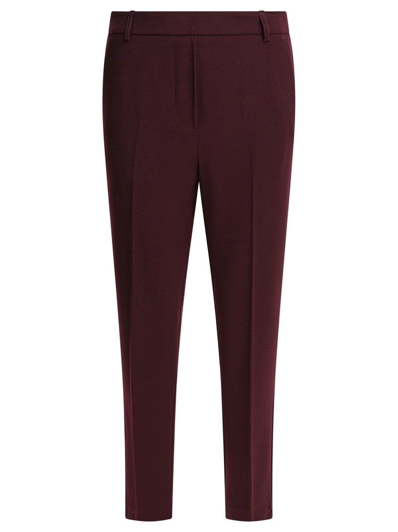 Semper Semper Bordeaux Pantalones de Mujer con Cintura Elástica - World Class Fashion