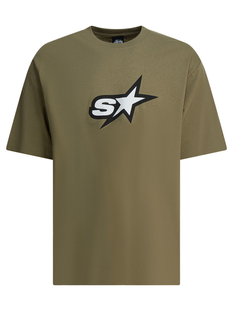 Stüssy Camiseta de algodón verde para hombre Stüssy 19051230483 ARMY - World Class Fashion