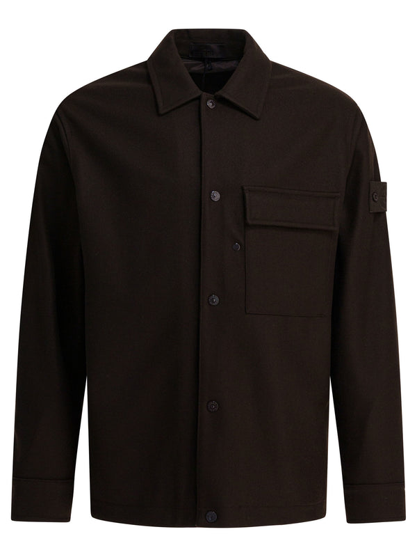 Stone Island Wool Overshirt Jacket
