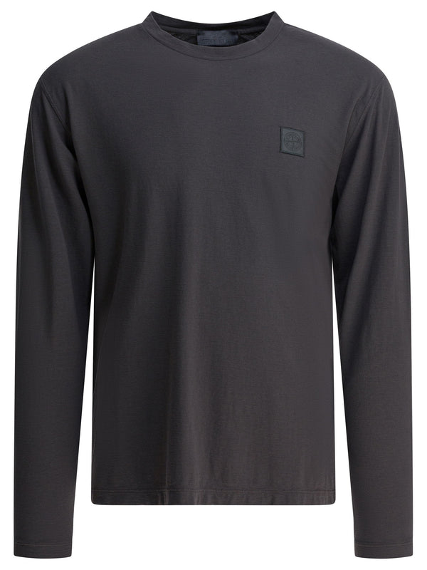Stone Island Cotton Crepe Jersey T-shirt With Logo