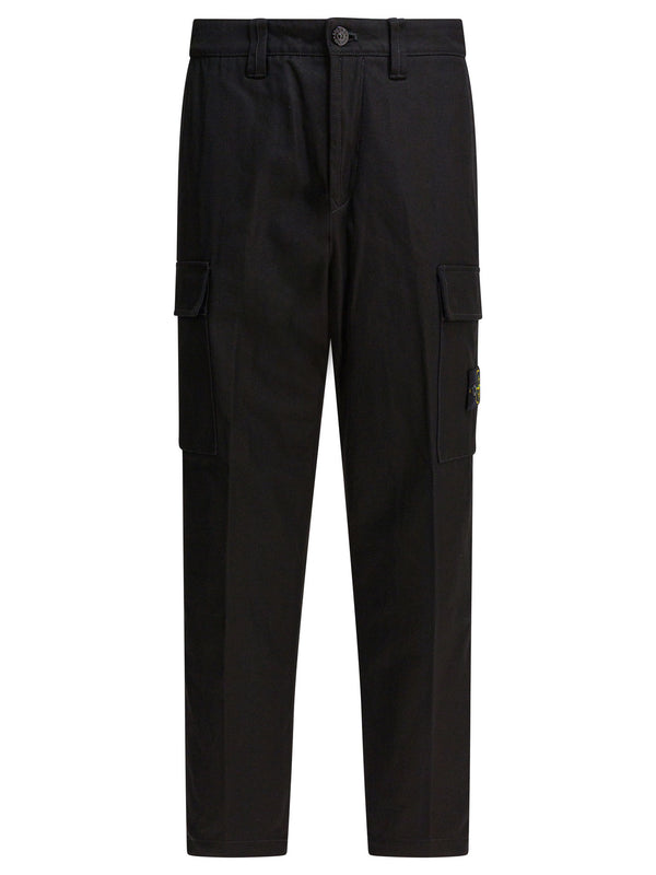 Stone Island Panama Cotton Cargo Trousers