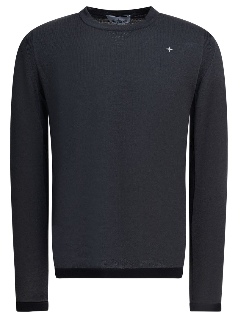 Stone Island Stone Island Wool-Blend Crew-Neck Sweater Grey - World Class Fashion