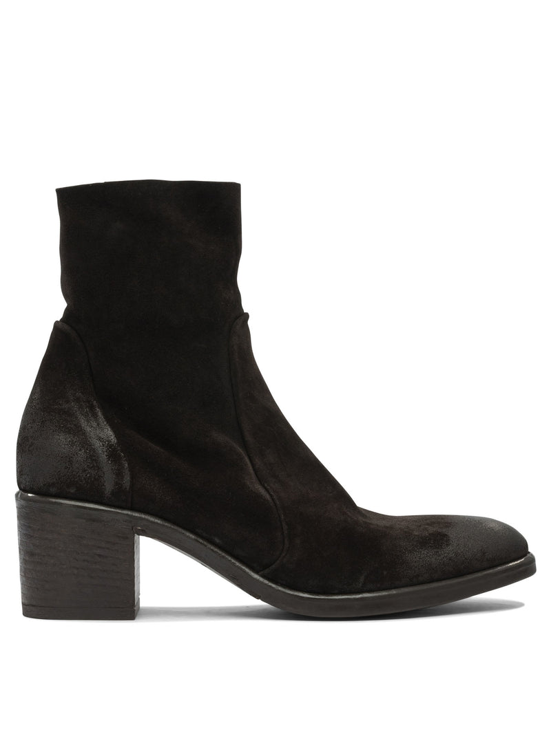 Strategia Botas de cuero para mujer Strategia A4560WASH Velour Ebano Marrón - World Class Fashion