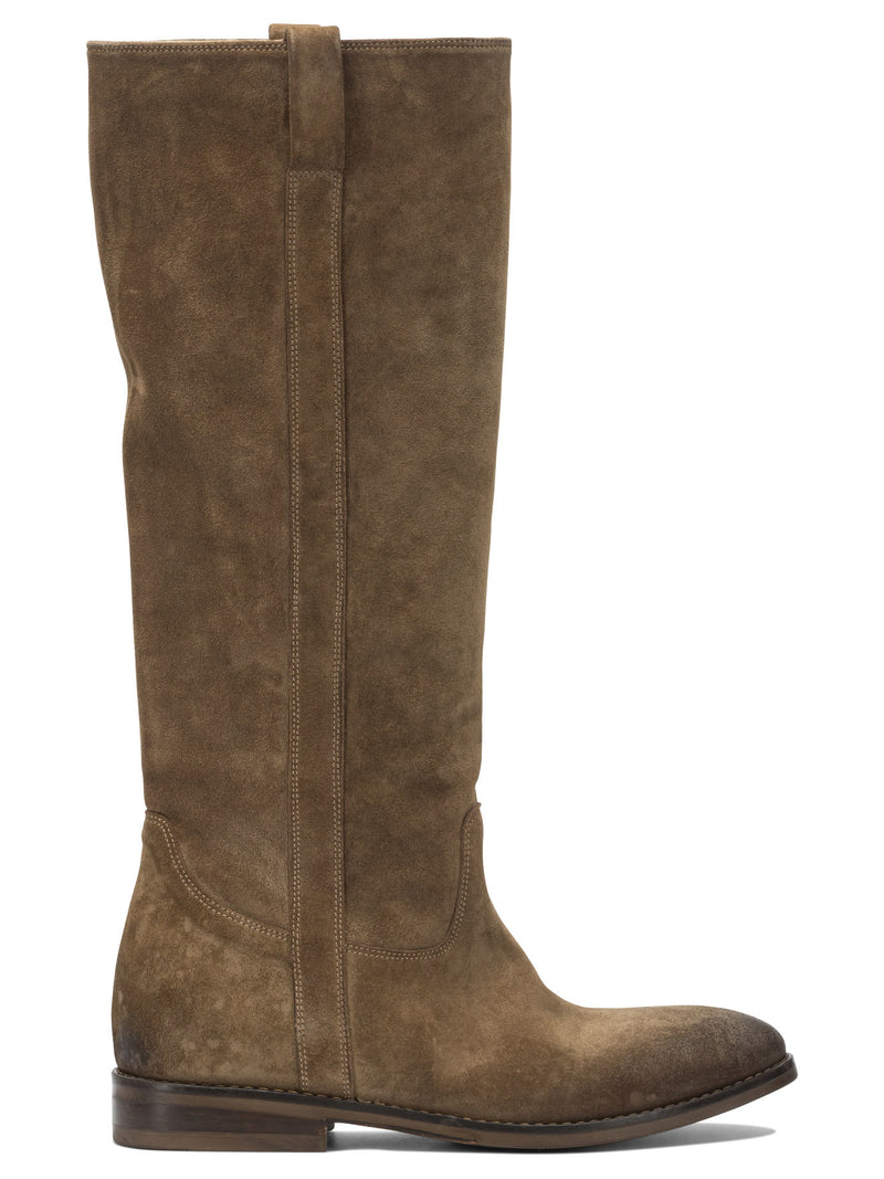 Strategia Botas para mujer Strategia A5896 de cuero aterciopelado marrón caramelo - World Class Fashion