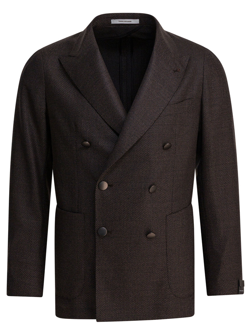 Tagliatore Tagliatore Wool Jacket Brown Men - World Class Fashion