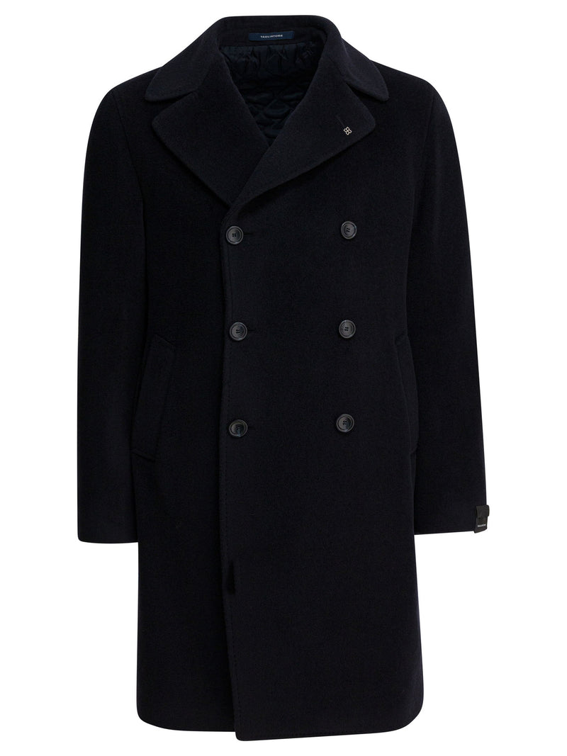 Tagliatore Tagliatore Long Wool Coat Blue Men - World Class Fashion