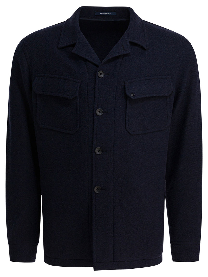 Tagliatore Tagliatore Calvin Short Wool Coat Blue - World Class Fashion
