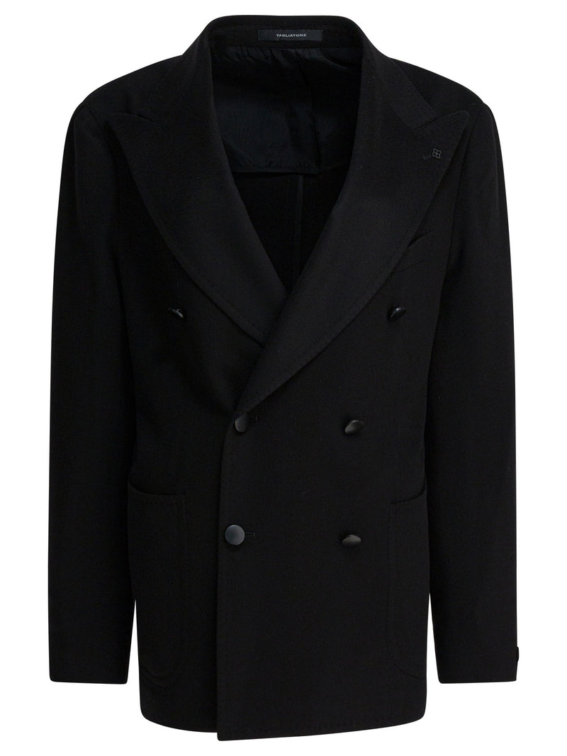 Tagliatore Tagliatore Black Cashmere Wool Jacket Men - World Class Fashion