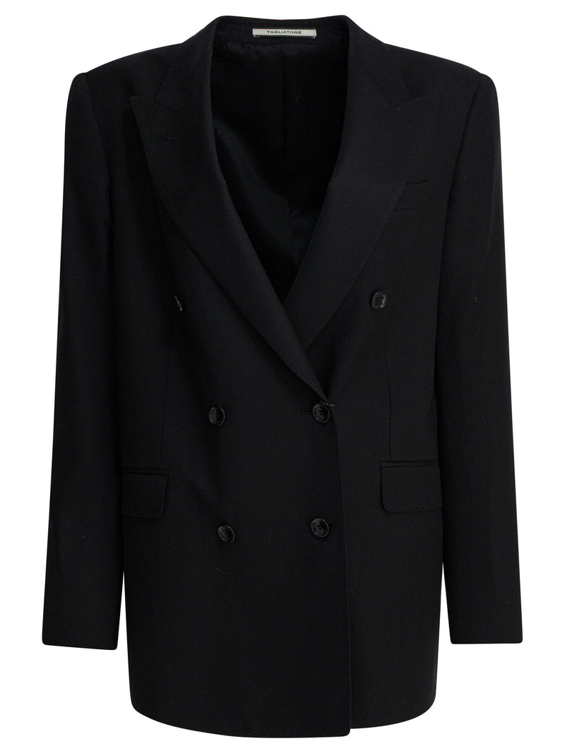 Tagliatore Chaqueta de mujer Tagliatore de cupro negra - World Class Fashion